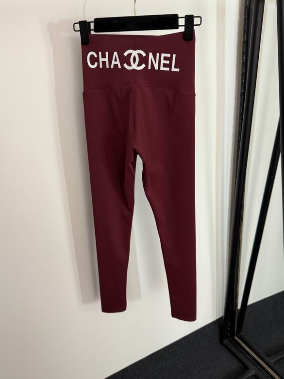 Chanel S-XXL (15)_3911939 Burgundy CC Leggings - Image 1