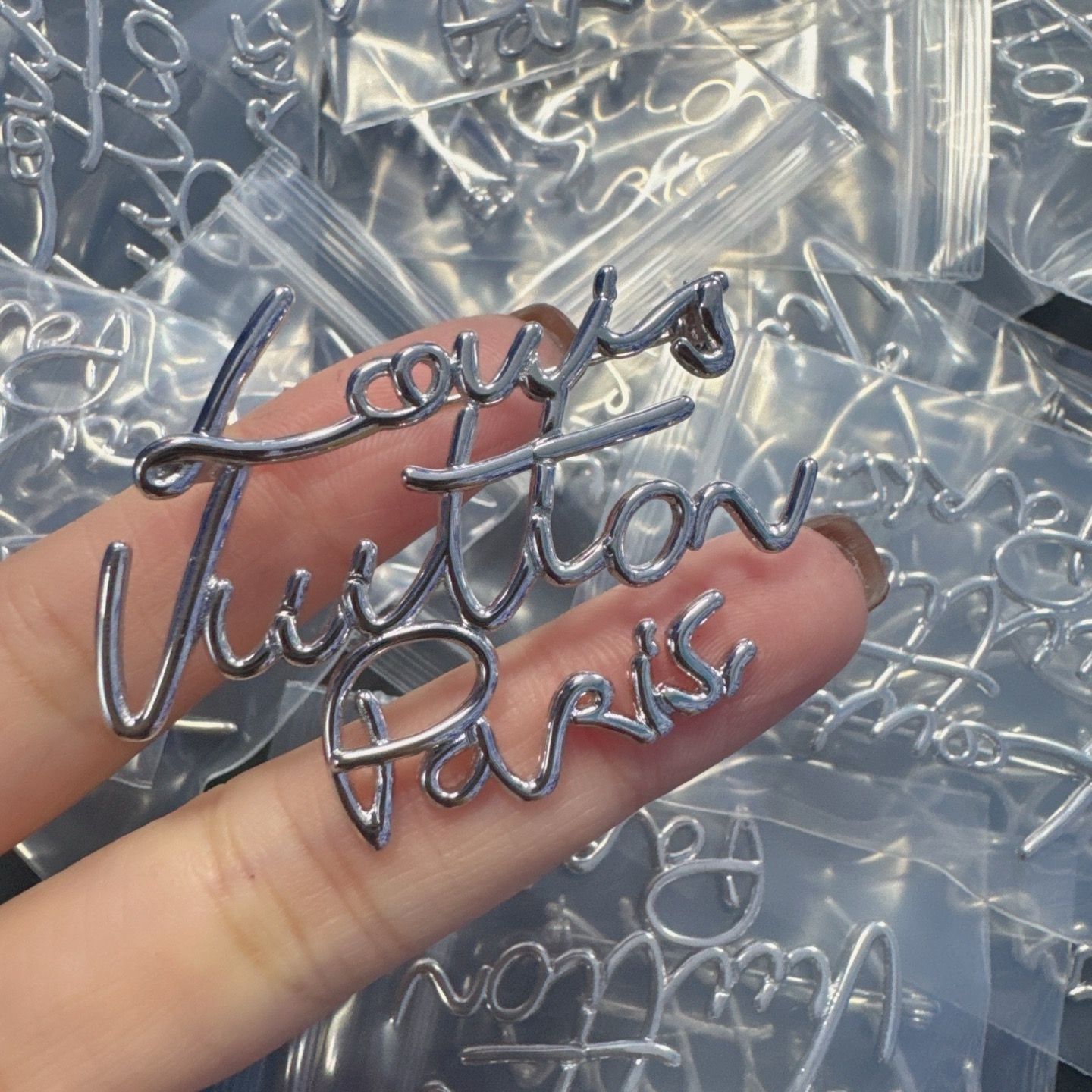 Image 15 Silver Mono Logo Brooch - Image 1