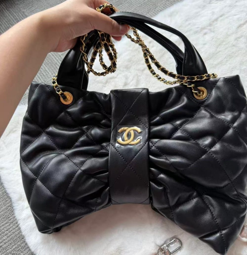Black CC Bow Bag