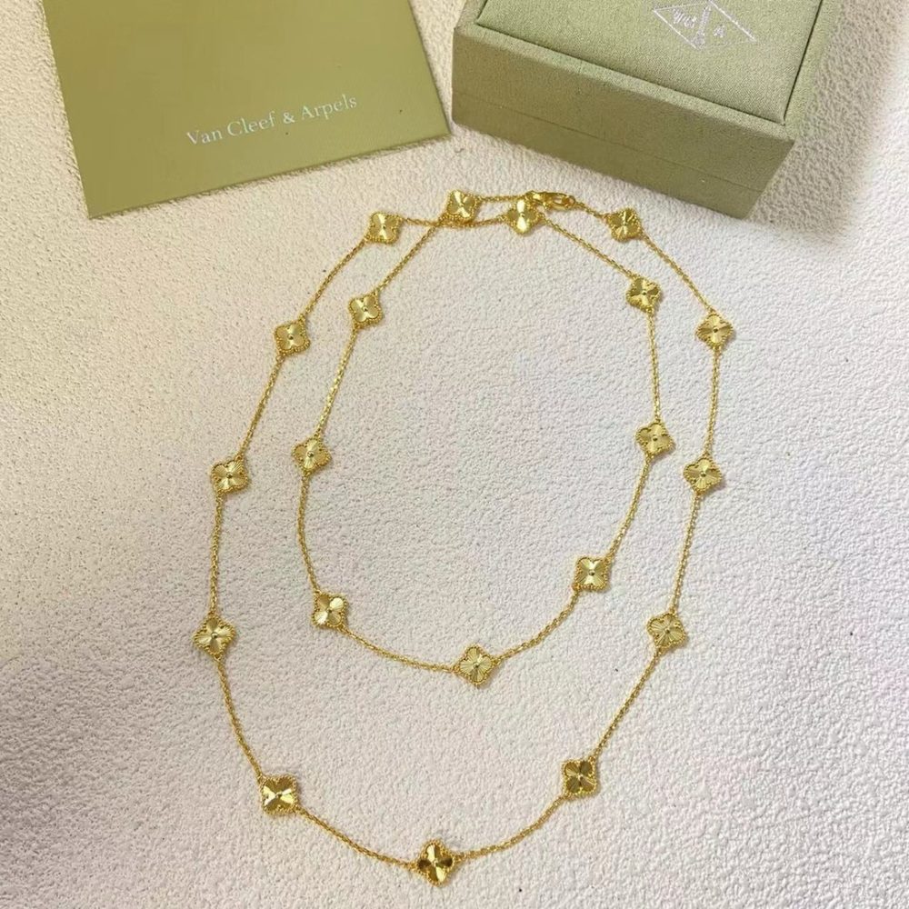 Gold Color Long VC Necklace