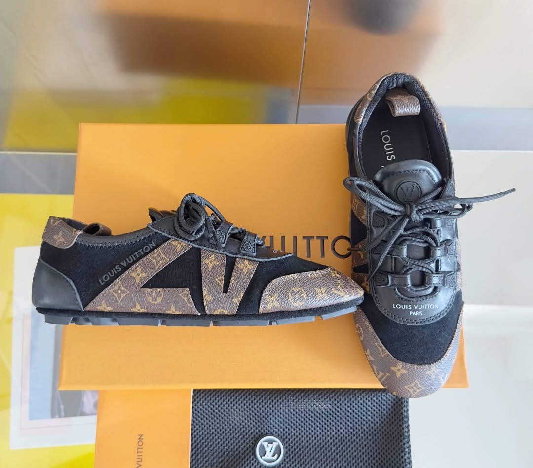 IMG_9070 Black Monogram Sneakerinas - Image 1